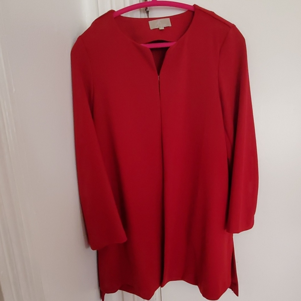 Joan Vass red jacket